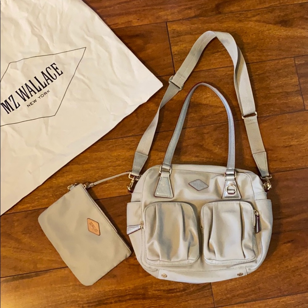 MZ Wallace tan shoulder or crossbody purse